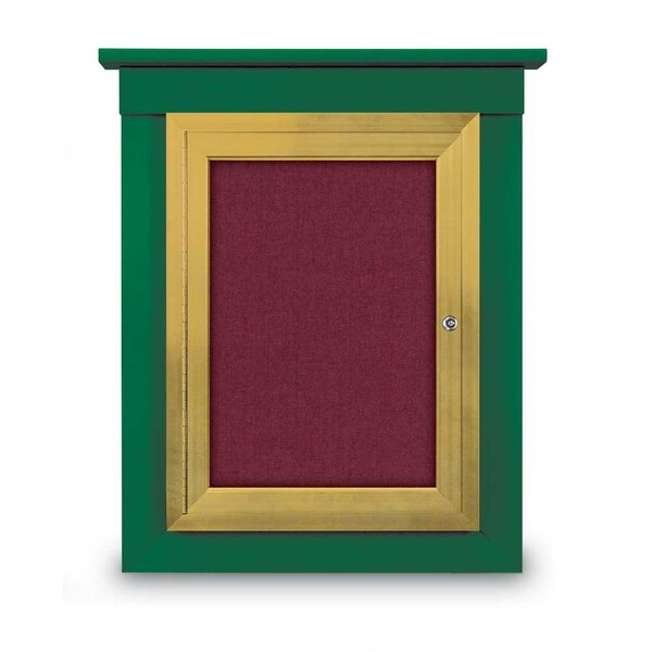 60"x48" 2-Door Enclosed Letterboard, Header, White Vinyl/Lt Oak